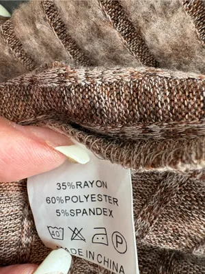 Cozy Ribbed Button-Side Women’s Top in Taupe thumbnail 7