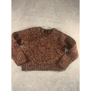 vintage y2k american eagle wool sweater womens cropped‎ brown medium thumbnail 3