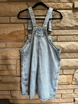 Free People We The Free Denim Overall Dress Indigo Medium thumbnail 10