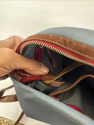 Dooney & Bourke Blue Crossbody with Brown Leather Trim thumbnail 13