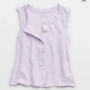 Aerie Shadow Stripe Henley Tank Top Size XXL thumbnail 2