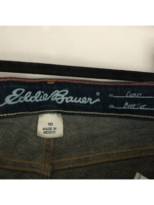 Eddie Bauer Curvy Fit Bootcut Jeans Size 10 Blue Denim Stretch Casual Womens thumbnail 3