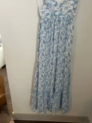 Lulus My Story White Floral Tie-Back Maxi Dress thumbnail 2