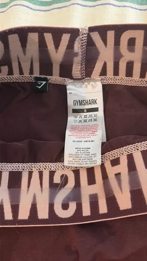Cropped plum gym shark leggings grip waist band thumbnail 2