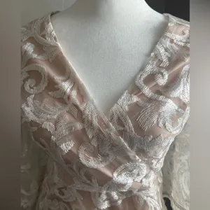 Lulu’s Celebration Hour White Sequin Embroidered Mini Party Dress‎ size Small thumbnail 5