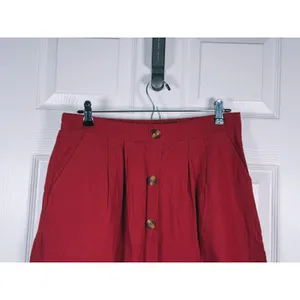 Halara A Line Midi Skirt Size Large Red High Waisted Preppy Academia Ivy League thumbnail 5