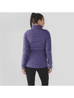 Lululemon Fluffed Up Jacket nightfall purple size 6 pit zips thumbnail 2