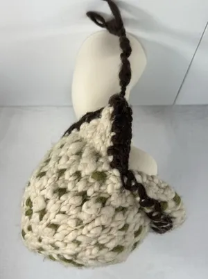 NIRVANA DESIGNS Nepal Cable‎ Knit Wool Trapper Hat With Faux Fur Unisex Grunge thumbnail 1
