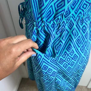 Alice & Trixie Teal and Navy Geometric Dress Size Medium‎ thumbnail 6