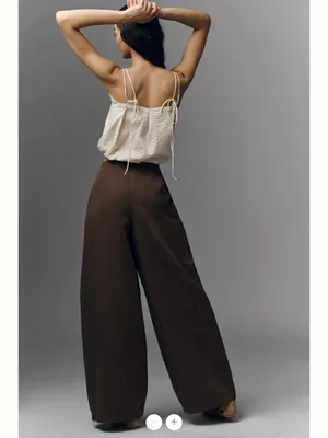 Anthropologie Maeve Pleated Barrel Trousers thumbnail 2