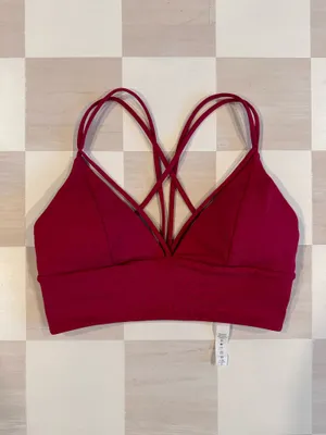lululemon pushing limits bra luxtreme ruby red 6 thumbnail 3