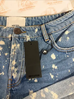 New One Teaspoon Sz 26 Bandits Blue Low Rise Cuffed Denim Beach Jean shorts thumbnail 2
