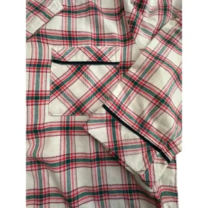 Marine Layer Pajama Size Medium Flannel Classic PJ Top in Red Cream Plaid #N4-5‎ thumbnail 5