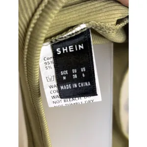 SHEIN Green Ribbed High Neck Tank Bodysuit Size Medium thumbnail 4