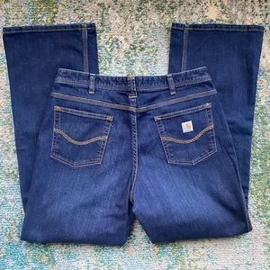 Carhartt women’s relaxed fit bootcut jeans, size 12 thumbnail 2