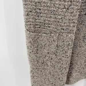Brochu Walker 100% Cashmere Noah Wrap Open Cardigan Vest SM Earthen‎ Tweed Gray thumbnail 3