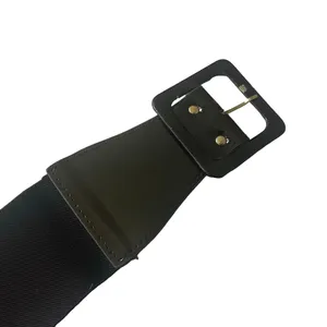 Wide Elastic Belt Black thumbnail 4