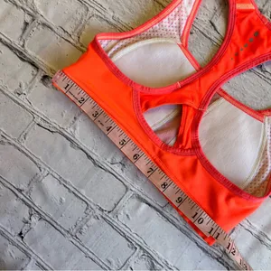 The North Face Sports Bra Pink Womens Small Neon Work Out Gym Padded Yoga Top thumbnail 4
