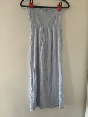 Aeropostale Blue Ditsy Floral Strapless Midi Dress Small Cottagecore Beachy thumbnail 5