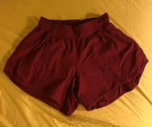 Lululemon Deep Rouge Red Athletic Mesh Short Hotty Hot Shorts 4” thumbnail 3