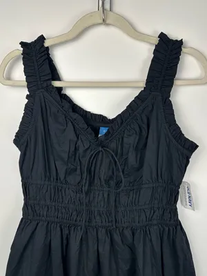 Old Navy Waist-Defined Ruffled Midi Dress thumbnail 2