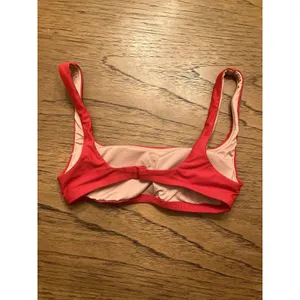 Women’s Bikini Swim Top Red/Pink Solid Lined Strap Size XS Regular thumbnail 2