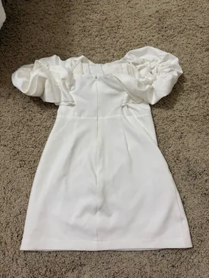 boutique white mini dress thumbnail 3