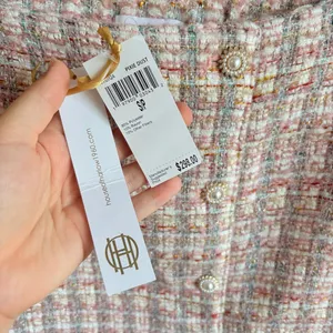 House Of Harlow 1960 NEW Women’s Tweed Pixie Dust Plaid Pink Mini Skirt Size S thumbnail 5