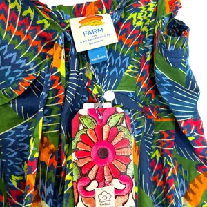 NWT Farm Rio Tropical Print Midi Dress Ruffle Bust Spaghetti Strap Size Small thumbnail 5