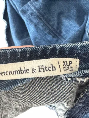 Abercrombie - Mila Squareneck Denim Mini Dress Blue Sz XL Petite thumbnail 8