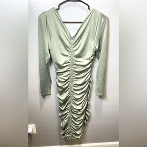 Baltic Born NWT Women's Camden Town Midi Dress Ruched Green‎ Size Small thumbnail 4