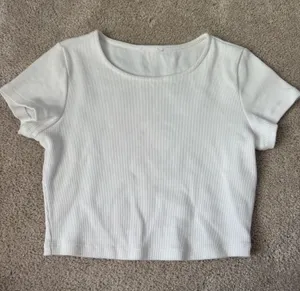 Zara Ribbed Baby Tee | Size XS thumbnail 1