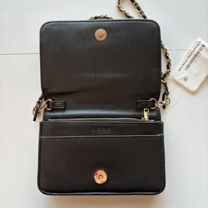 Bebe Fabiola Black Saffiano‎ Crossbody Chain Shoulder Bag thumbnail 3