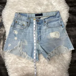 Aeropostale 90s High Rise Cut Off Denim Shorts Button Fly Y2k Mallcore Grunge thumbnail 5