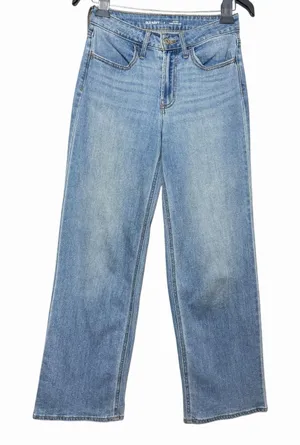 Old Navy Women's High Rise Wow Wide Leg Jeans Sz 2 Stretch Light Wash Minimalist thumbnail 1