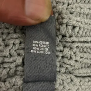 Aerie Women Light Blue Grey Cable Knit Pullover Sweater Size Large Crew Neck thumbnail 4