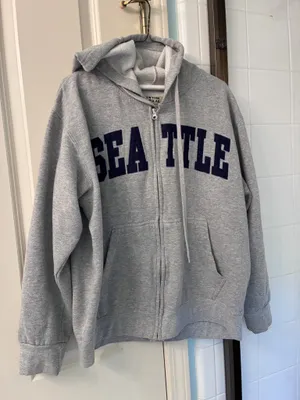 NEW YORK POPULAR Seattle Zip Up Oversized Hoodie thumbnail 1