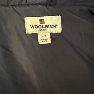 Woolrich Duck Down Puffer Vest Women Sz LG Black Quilted Mock‎ Neck Pockets Zip thumbnail 4