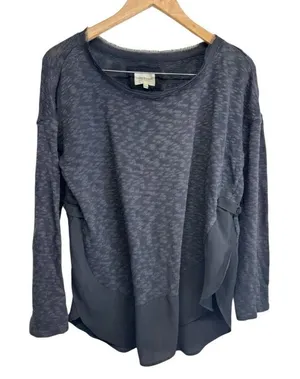 Anthropologie CircleLight Sweater Size Small‎ Charcoal Gray Long Sleeve thumbnail 1