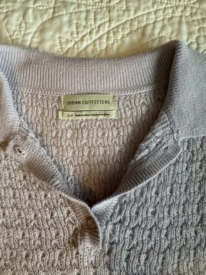 Urban Outfitters Light Purple Knit Cropped Polo thumbnail 4