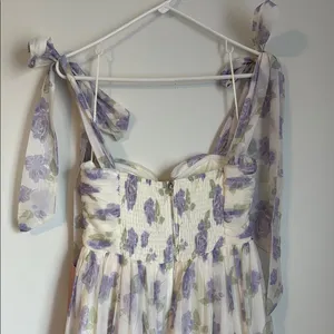 Floral Purple and White Women's Dress thumbnail 7