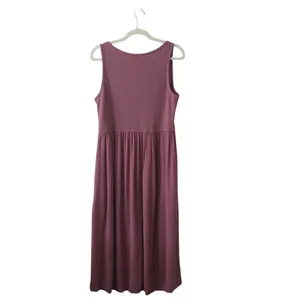 Frye Ladies Women's Button Front Midi Dress Size L Pockets Mauve‎ Pink thumbnail 3