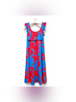 Amazon Women’s 2 piece Floral Print Crop Top & Maxi Size Small thumbnail 2