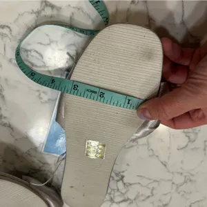 Draper James Silver Bow Slid Slip On Sandals‎ Size Small thumbnail 4