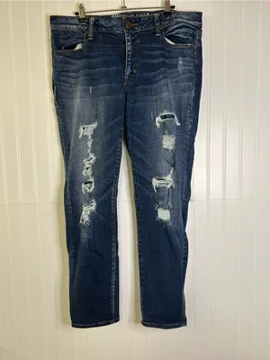 American Eagle Vintage Collection Distressed Super Stretch Jeggings 14 Short thumbnail 2