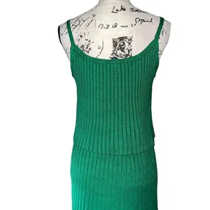 Scoop‎ NYC green 2-piece tank sweater & skirt set small 4-6 thumbnail 4