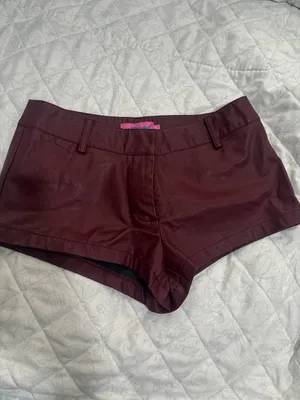 Red Leather Micro Shorts thumbnail 2