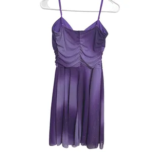Vintage Y2K Ruby Rox Purple Ombre Glitter Dress Ruched Fairy Whimsigoth Size M thumbnail 2