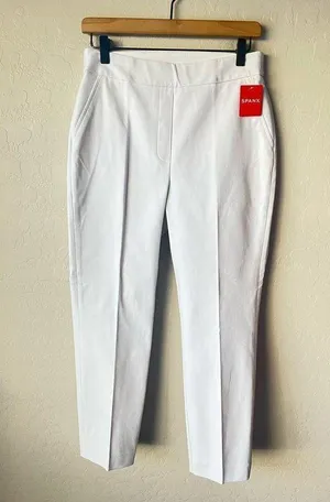 NWT Spanx slim straight pants white medium thumbnail 1