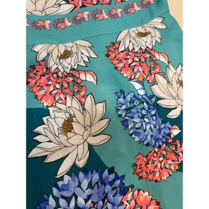 Agua Bendita Darmy blue floral Maxi halter Dress Large thumbnail 4